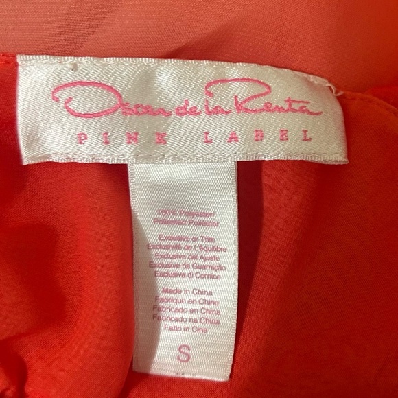 Vintage Oscar De La Renta Pink Label Slip Dress Pink Orange Ombre Nightgown - Picture 7 of 8